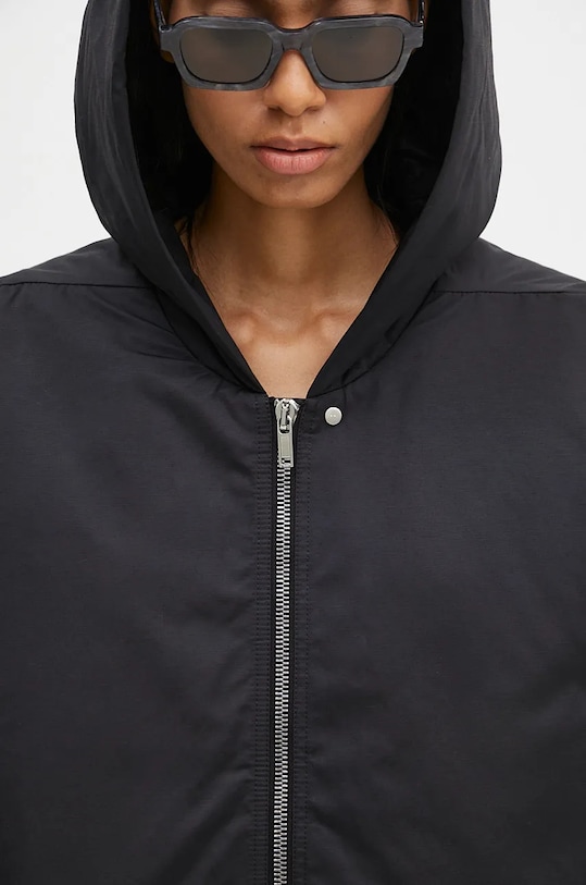 Jakna Rick Owens Hooded Peter crna DS02D2725.MU