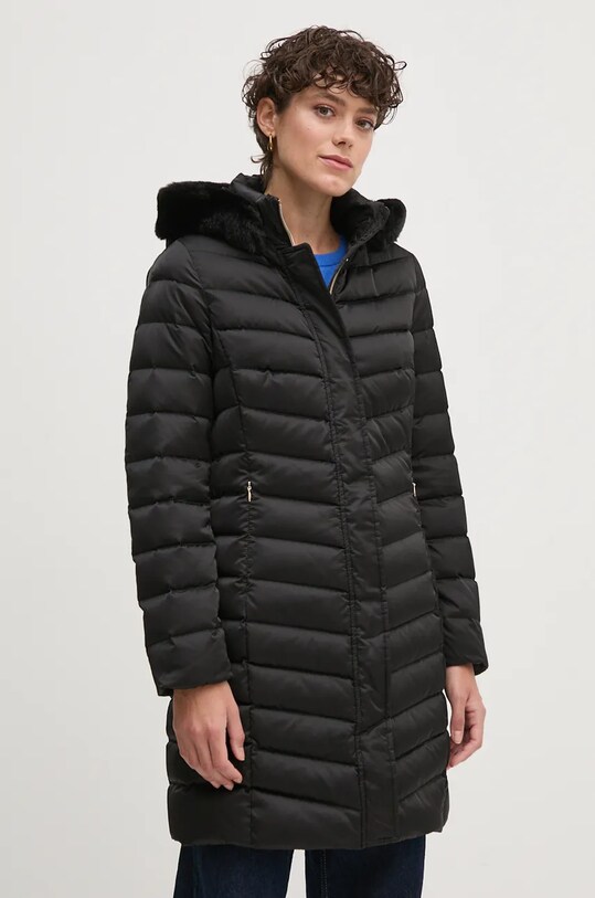 Péřová bunda Geox s podšívkou černá W4626H.T3122.F9000