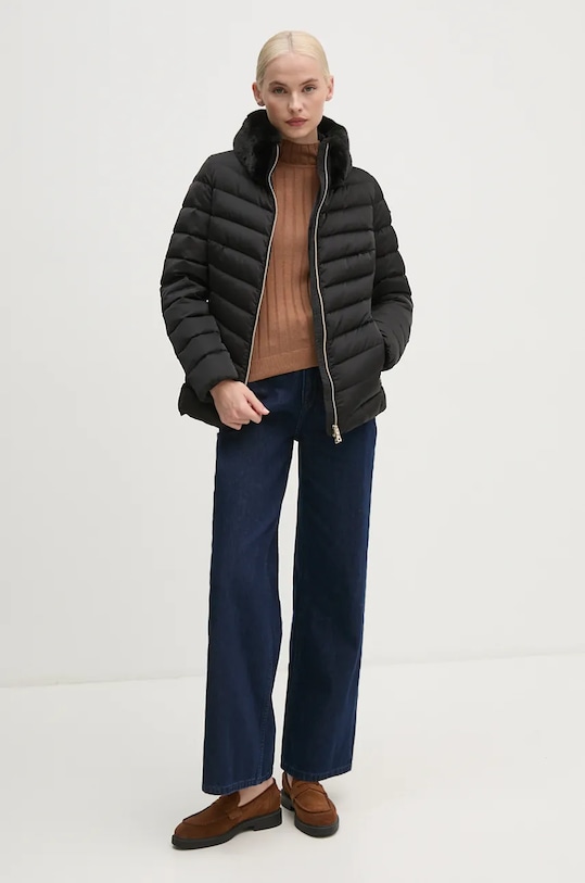 Μπουφάν με επένδυση από πούπουλα Geox W4626T.T3122.F9000 μαύρο AW24