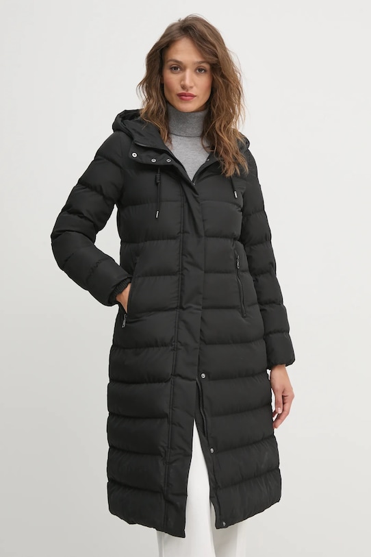 Bunda Geox zateplené čierna W4628E.T3144.F9000