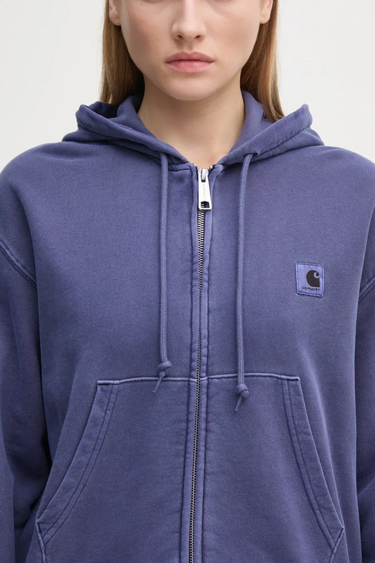 Carhartt WIP cotton sweatshirt Hooded Nelson Jacket violet I033830.2BZGD