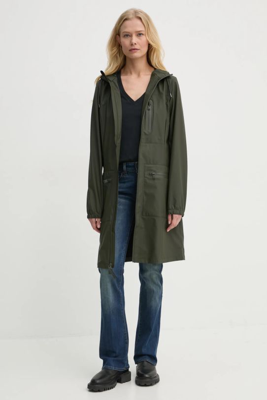 Дощовик Rains Cargo Curve Jacket W3 12050.03 зелений AW24