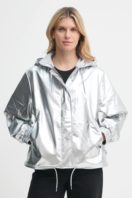 Непромокаемо яке Rains String W Jacket W3 уголемена сребърен 18040.51