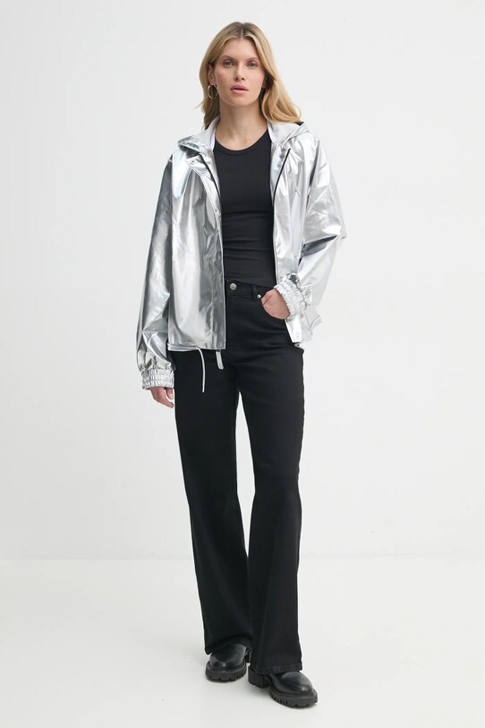 Rains geacă de ploaie String W Jacket W3 18040.51 argintiu AW24