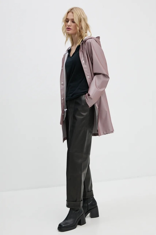 Rains kurtka przeciwdeszczowa A-Line W Jacket W3 18050.37 fioletowy AW24