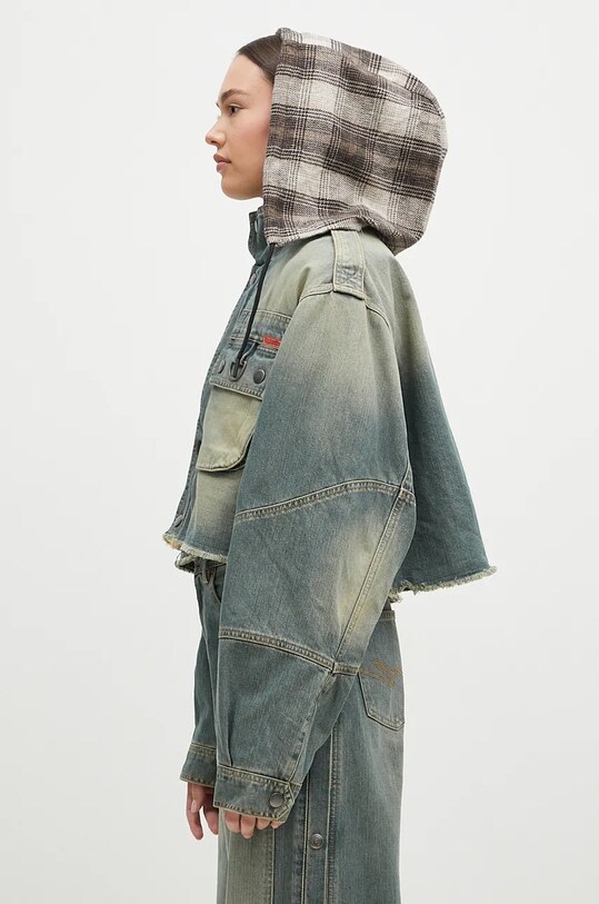 Martine Rose kurtka Cut Denim Jacket 236WD02501 niebieski AW24