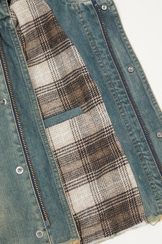 Martine Rose kurtka Cut Denim Jacket 236WD02501