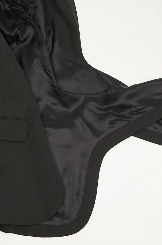 Martine Rose marynarka wełniana Oversized Knotted Tailored Jacket 351WT05006 czarny