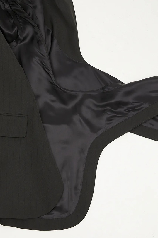 Шерстяной пиджак Martine Rose Oversized Knotted Tailored Jacket 351WT05006 чёрный