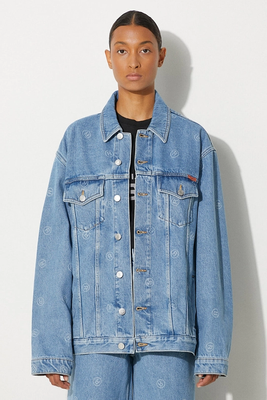 Martine Rose geacă din denim Oversized Denim Jacket fara gluga albastru 201WD05508