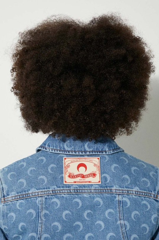 Marine Serre denim jacket Moon Laser Denim Cropped Jacket WJA041A