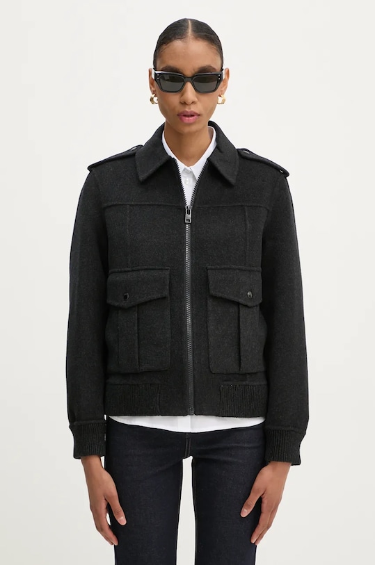 Vlněná bunda ZADIG&VOLTAIRE nezateplené šedá WWOW00648