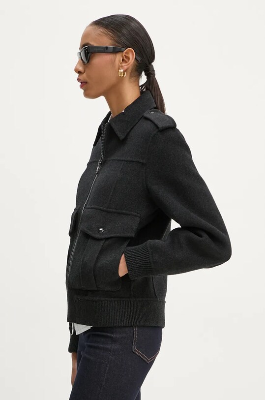 Vlněná bunda ZADIG&VOLTAIRE šedá WWOW00648