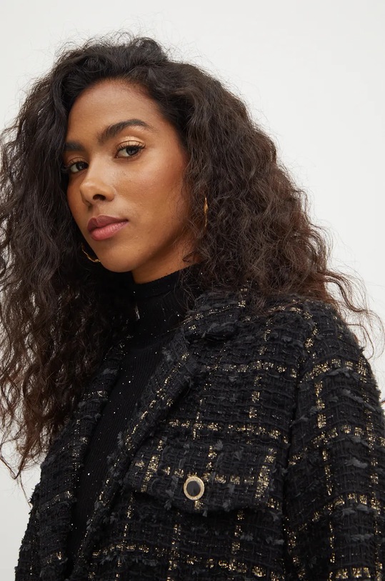 Πουκάμισο μπουφάν Simona Corsellini A24CPCA019 μαύρο