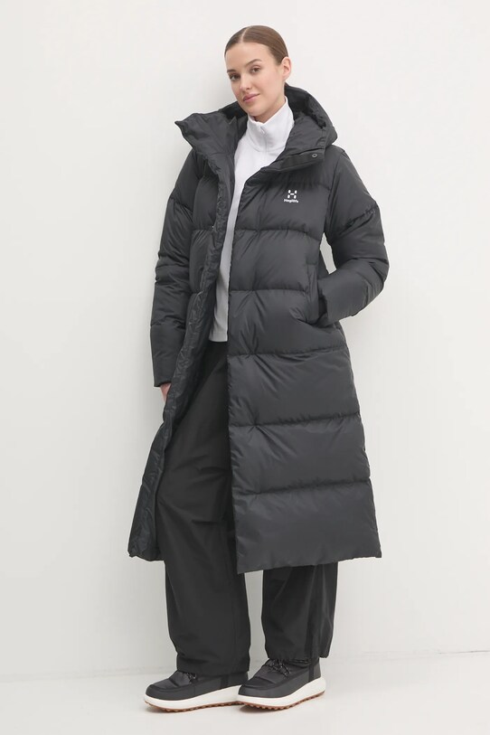 Пуховая куртка Haglöfs Long Down с утеплением чёрный 605412