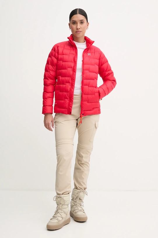 Páperová športová bunda Haglöfs ROC Flash Down 607465 červená AW24