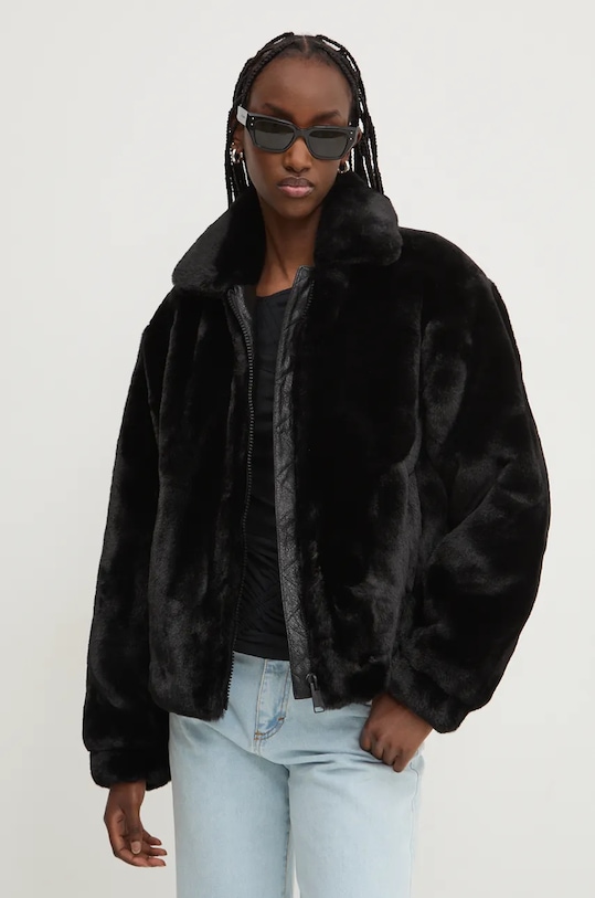 Karl Lagerfeld Jeans kurtka bez kaptura czarny 246J1505