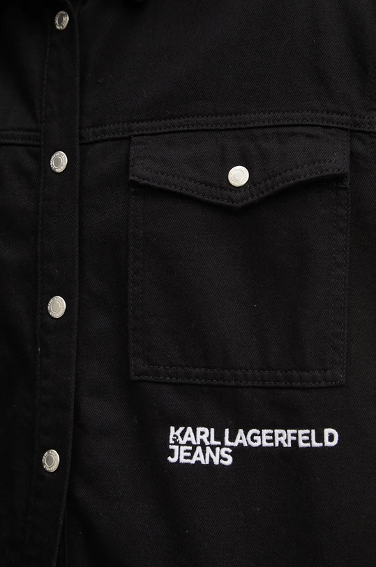Bavlněná košilová bunda Karl Lagerfeld Jeans 246J1602 černá