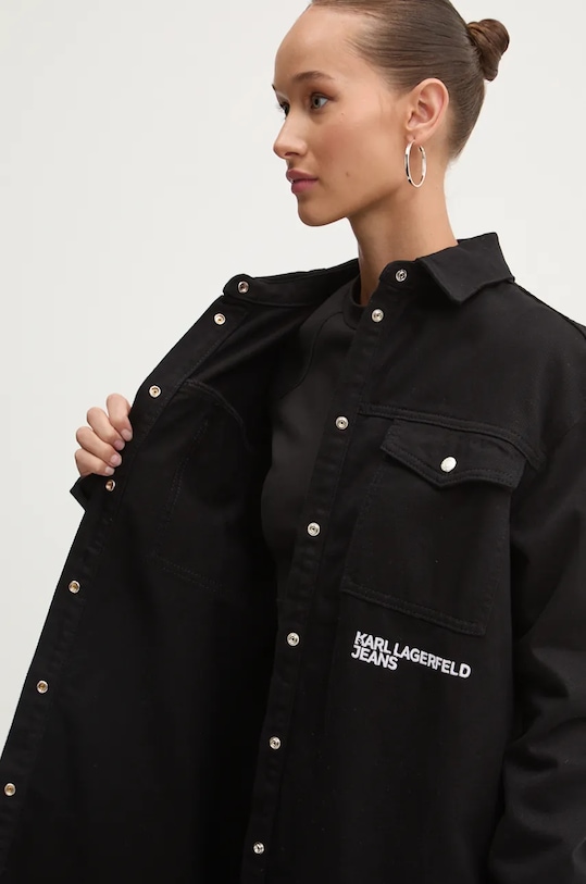Bavlněná košilová bunda Karl Lagerfeld Jeans 246J1602