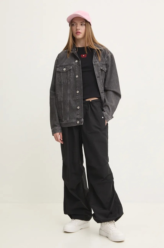 Karl Lagerfeld Jeans kurtka jeansowa 246J1401 szary AW24