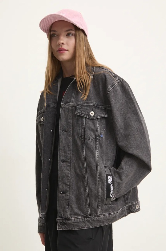 Odzież Karl Lagerfeld Jeans kurtka jeansowa 246J1401 szary