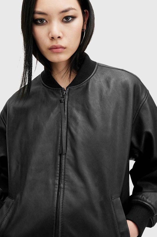 Дрехи Кожено яке бомбър AllSaints BELLE W008LB черен