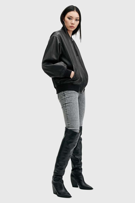 Кожено яке бомбър AllSaints BELLE W008LB