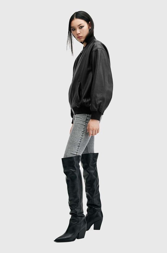 Кожено яке бомбър AllSaints BELLE W008LB