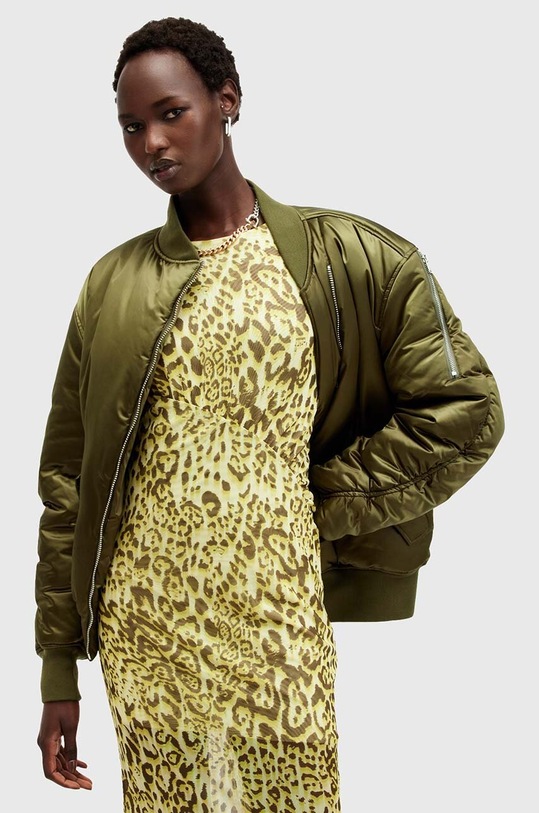 Куртка-бомбер AllSaints ROOMER BOMBER с подкладкой зелёный W015OB