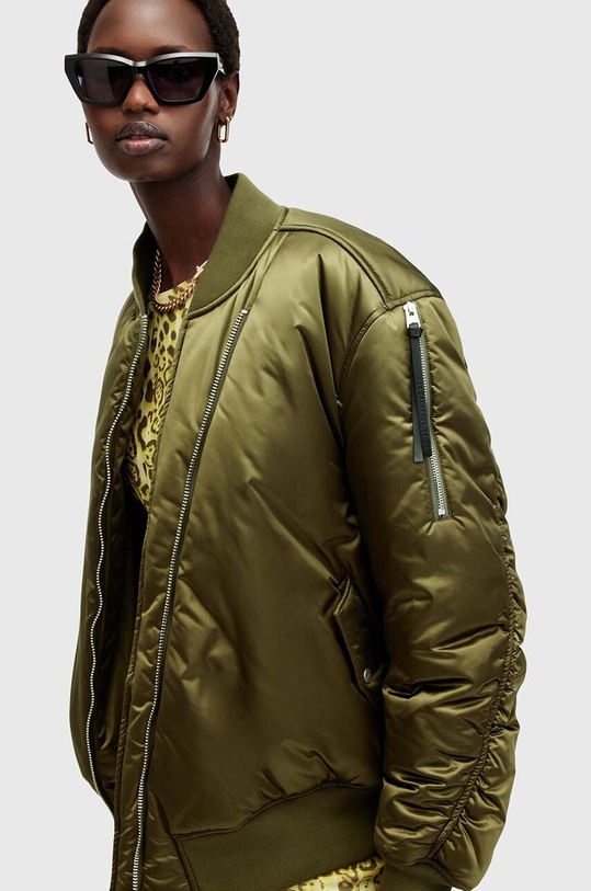 Куртка-бомбер AllSaints ROOMER BOMBER W015OB зелёный AW24