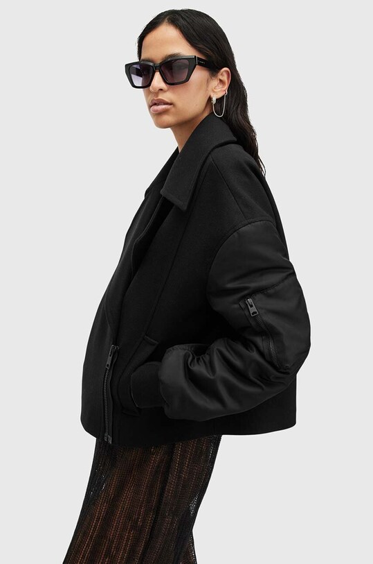 Одежда Шерстяная куртка-бомбер AllSaints ORLA W058OB чёрный