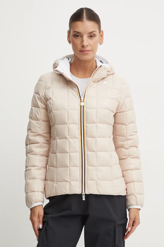 Odzież K-Way kurtka puchowa dwustronna LILY ST THERMO DOUBLE K8127XW beżowy