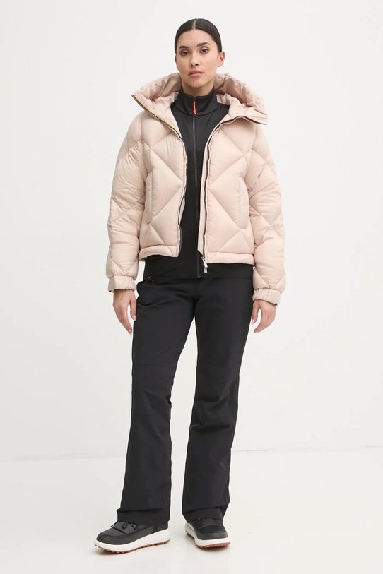 Péřová bunda K-Way K7132DW béžová AW24