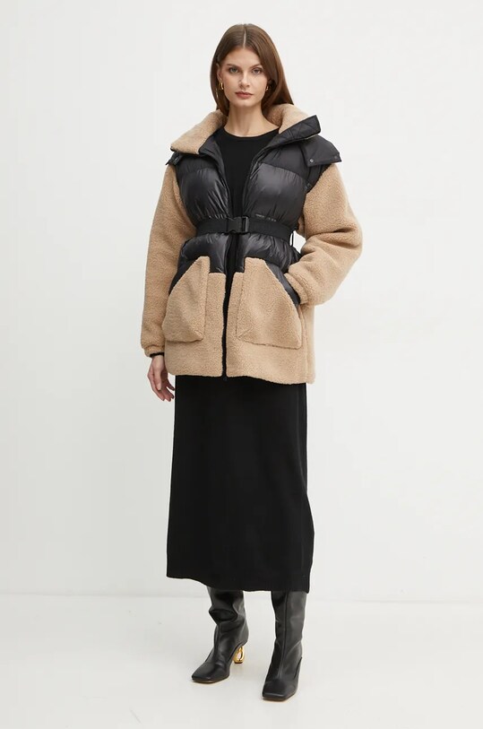 Пухено яке Karl Lagerfeld 246W1500 черен AW24
