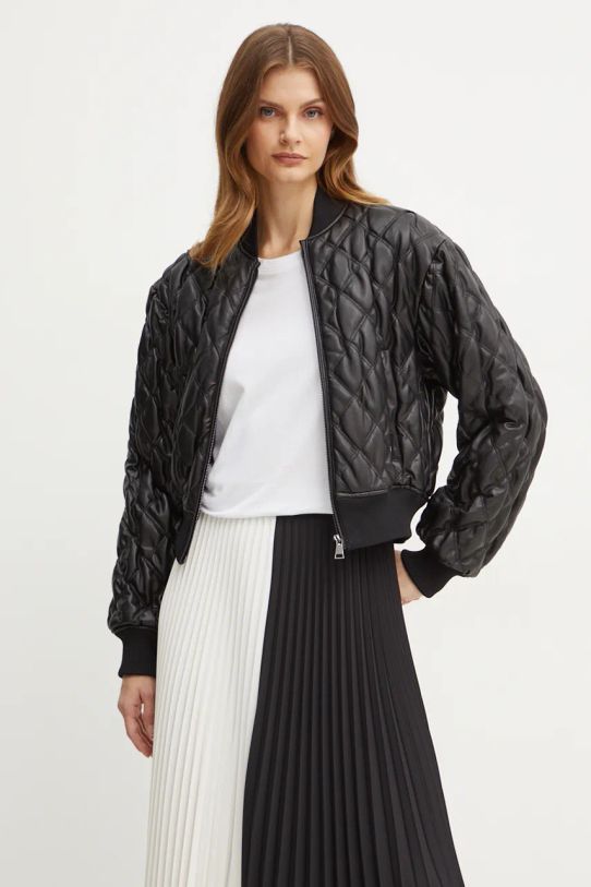 Bomber jakna Karl Lagerfeld Planet friendly crna 246W1509