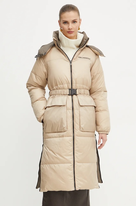 Oboustranná péřová bunda Karl Lagerfeld 246W1505 béžová