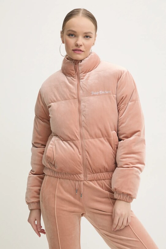 Oblečenie Zamatová bunda Juicy Couture MARGO PUFFER JCOIJ224556.681 hnedá