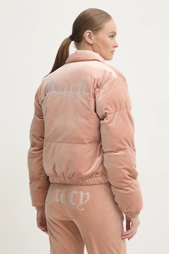 Zamatová bunda Juicy Couture MARGO PUFFER hnedá JCOIJ224556.681