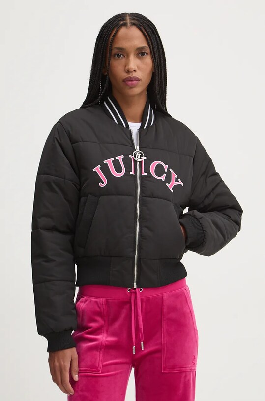 Juicy Couture geaca bomber KELSEY PUFFER cu captuseala negru JCOIJ224557.101