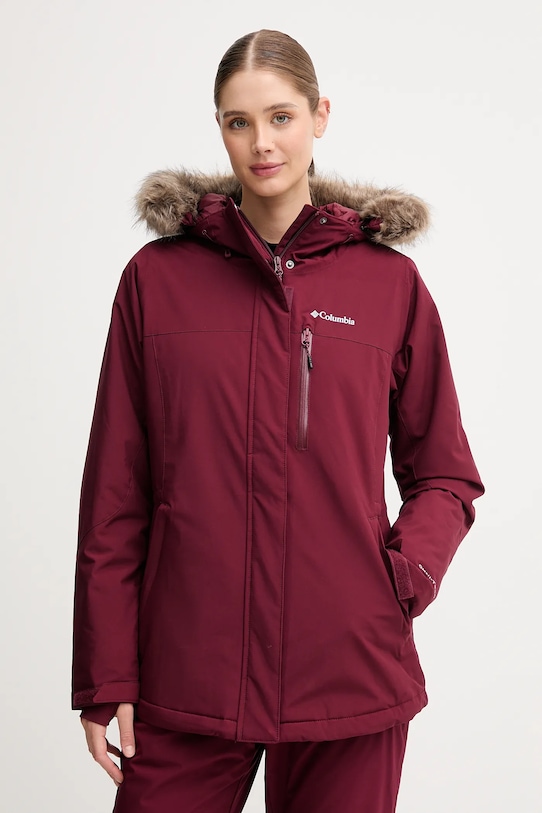 Μπουφάν για σκι Columbia Ava Alpine χειμερινά σπόρ μπορντό 2085831
