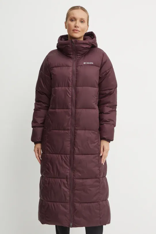 Bunda Columbia Puffect zateplené burgundské 2088451