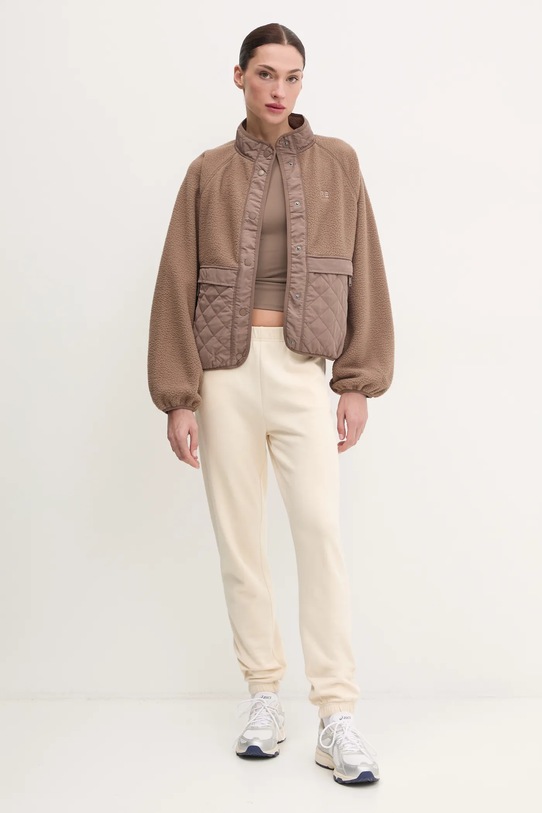 Fleecová mikina P.E Nation Technique 244J262 hnedá AW24