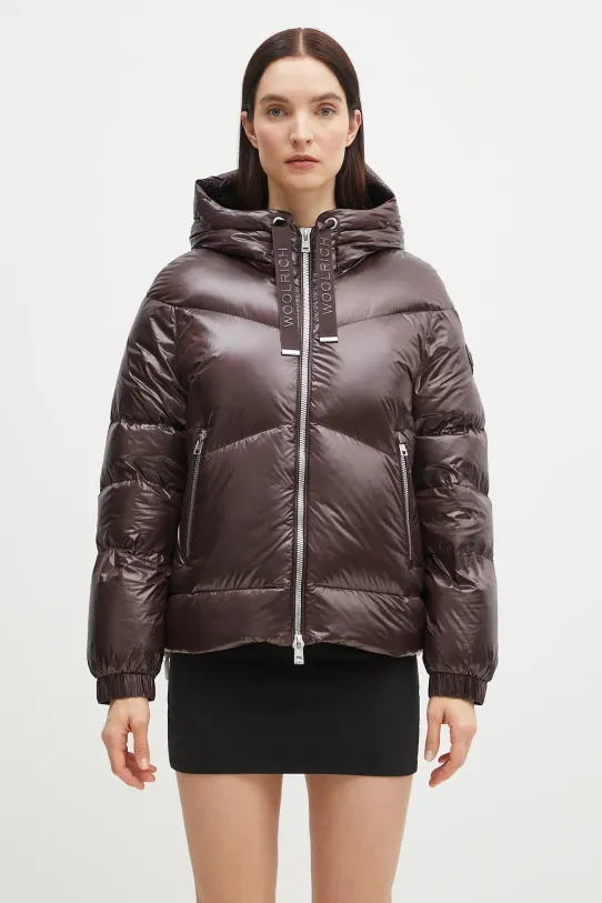 Пухено яке Woolrich Aliquippa Short Puffer Jacket пух кафяв CFWWOU0927FRUT3085.UT30