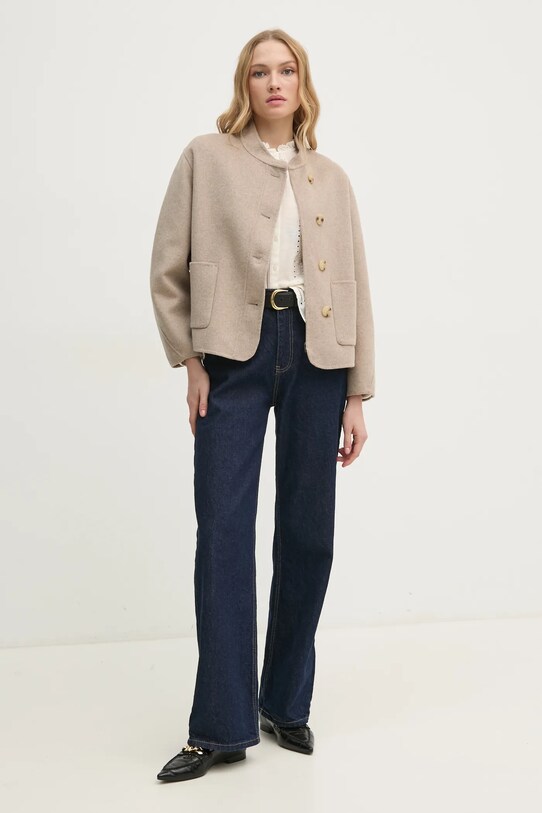 Вовняна куртка Hoss Intropia 5438452 бежевий AW24
