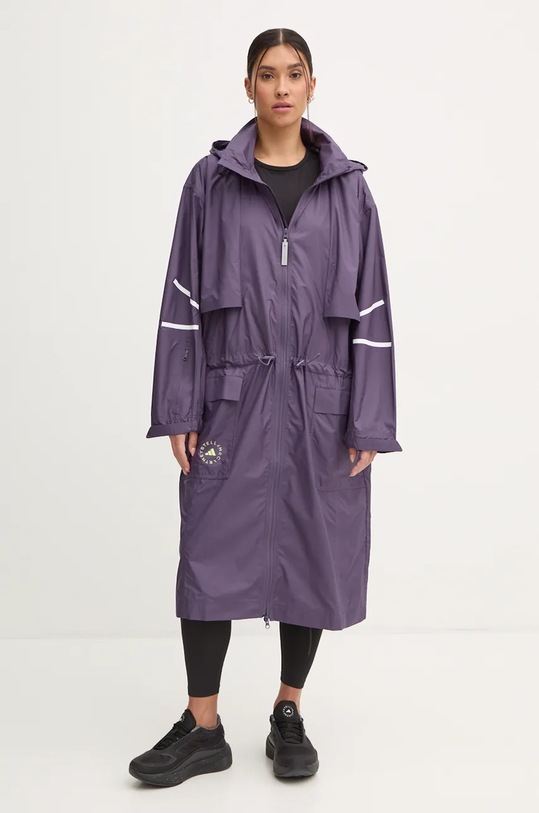 Куртка adidas by Stella McCartney з капюшоном фіолетовий IW9918