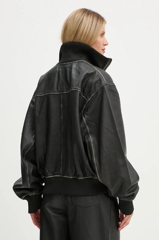 Abbigliamento Won Hundred giacca in pelle stile bomber 3159.16024 nero