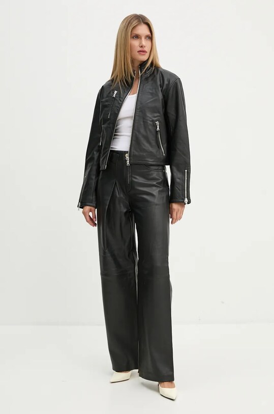 Шкіряна куртка Won Hundred 3444.16015 чорний AW24