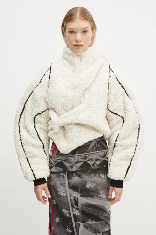 Ottolinger geacă Asymmetrical Teddy Jacket tranzitional bej 1090603121