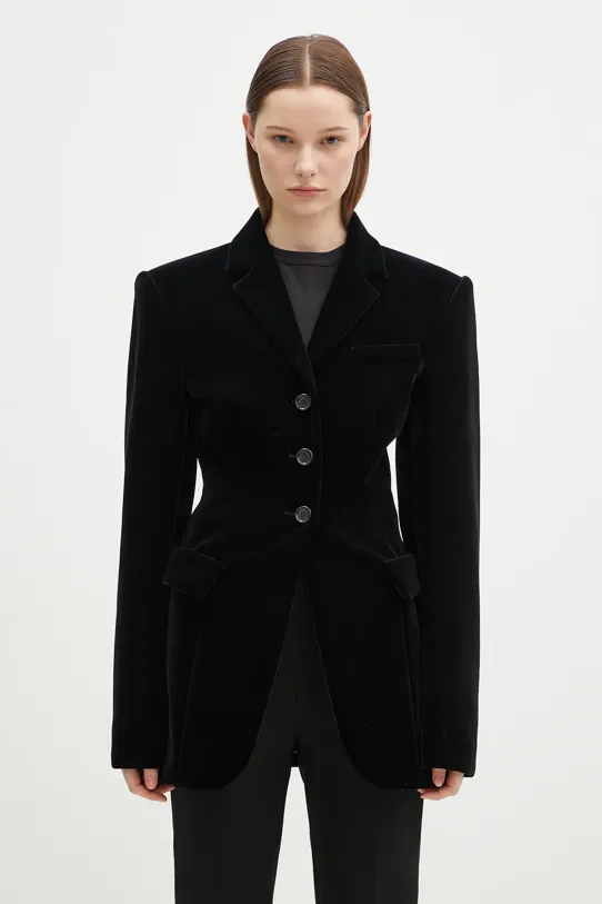 Sportmax velour blazer Albero1234 fabric black 2422916013600