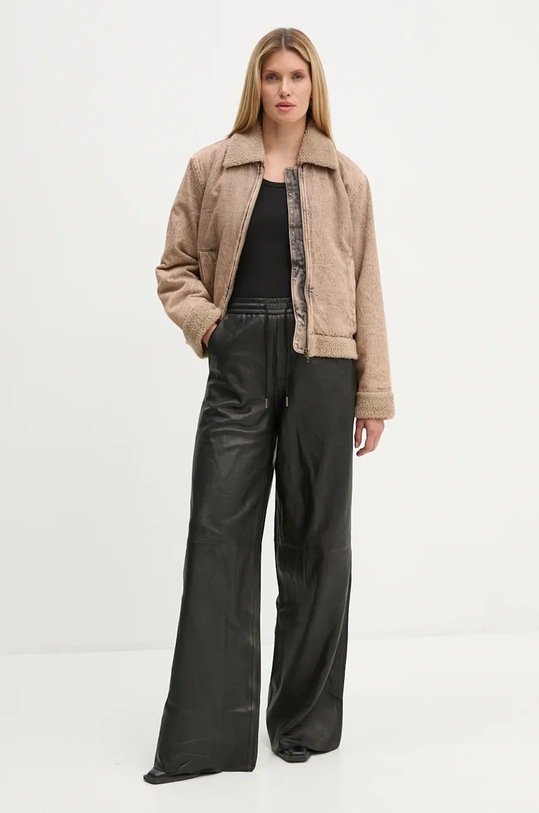 American Vintage kurtka jeansowa BLIN17AE24 beżowy AW24